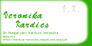 veronika kardics business card